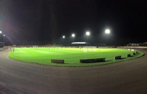 Floodlights illuminate Shielfield Park as the 'Gers enjoy a winning performance against Stirling. Image courtesy of Rod Perryman